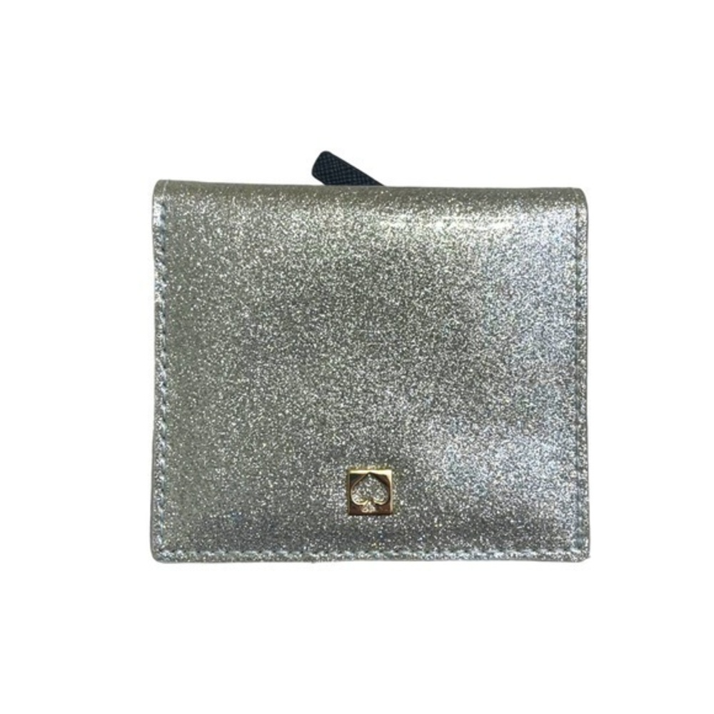 Kate spade silver glitter mini wallet